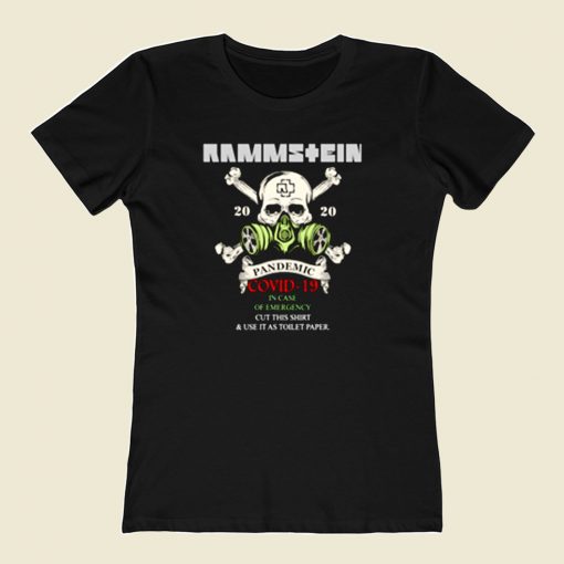 Rammstein 2020 Pandemic Covid 19 80s Womens T shirt