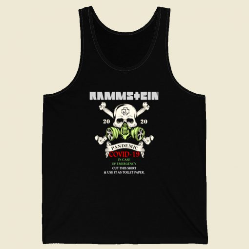 Rammstein 2020 Pandemic Covid 19 Retro Mens Tank Top