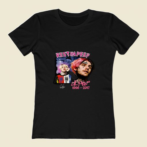 Rest In Lil Peep Memorial 80s Womens T shirt