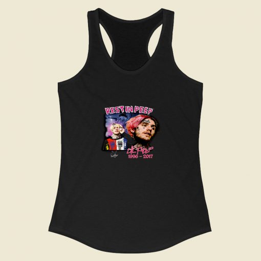 Rest In Lil Peep Memorial Racerback Tank Top