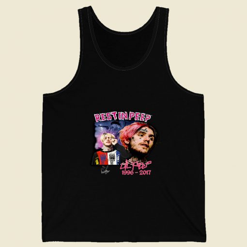 Rest In Lil Peep Memorial Retro Mens Tank Top