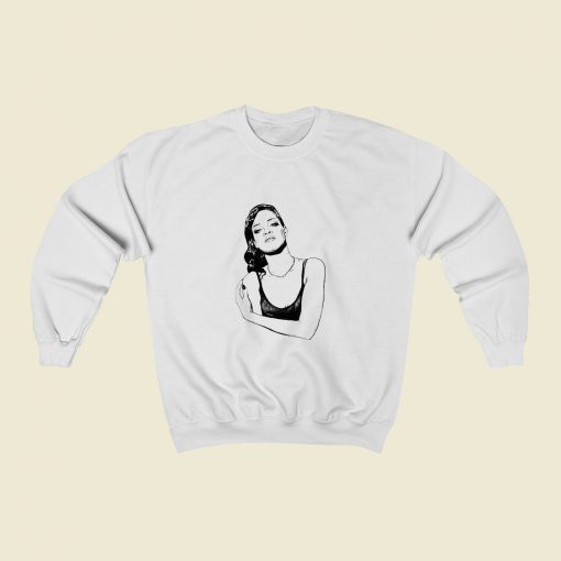 Rihanna Sketch Art Sweatshirt Street Style