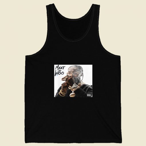 Rip Pop Smoke Meet To Woo Album Retro Mens Tank Top