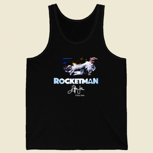 Rocketman Elton John Signature Retro Mens Tank Top