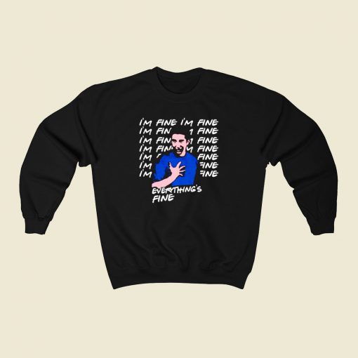 Ross Geller Im Fine 80s Sweatshirt Style