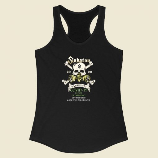 Sabaton 2020 Pandemic Covid 19 Racerback Tank Top