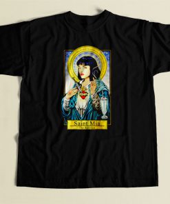 Saint Mia Wallace Pulp Fiction 80s Mens T Shirt