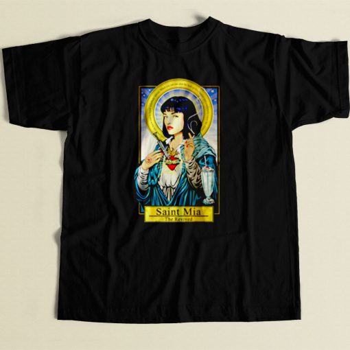 Saint Mia Wallace Pulp Fiction 80s Mens T Shirt