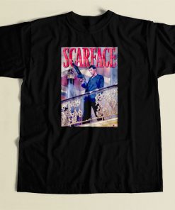 Scarface Tony Montana Balcony 80s Mens T Shirt