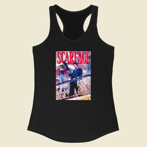 Scarface Tony Montana Balcony Racerback Tank Top