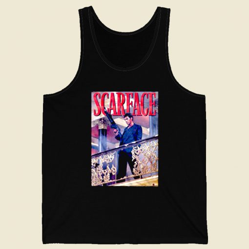 Scarface Tony Montana Balcony Retro Mens Tank Top