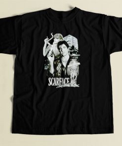 Scarface Tony Montana Gangster 80s Mens T Shirt