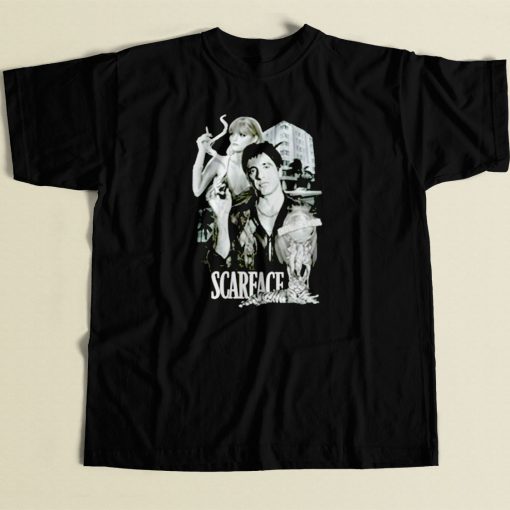 Scarface Tony Montana Gangster 80s Mens T Shirt