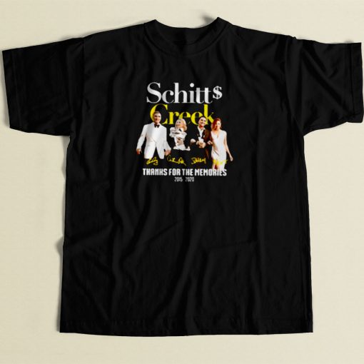 Schitt Creek Signature Thanks For The Memories 80s Mens T Shirt