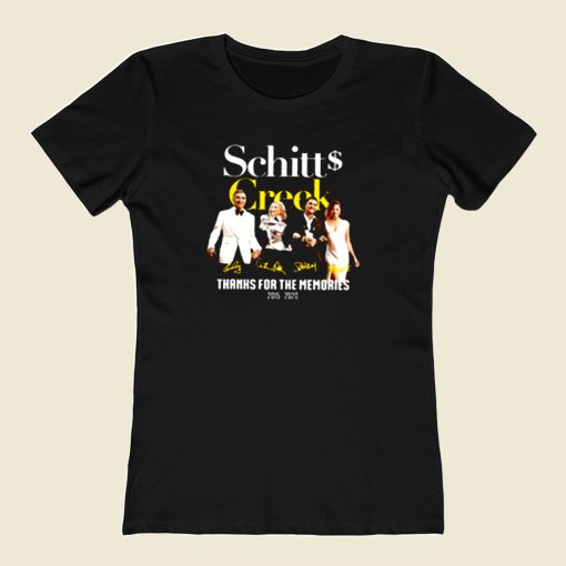 Schitt Creek Signature Thanks For The Memories 80s Womens T shirt