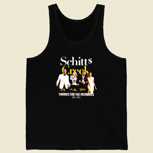 Schitt Creek Signature Thanks For The Memories Retro Mens Tank Top