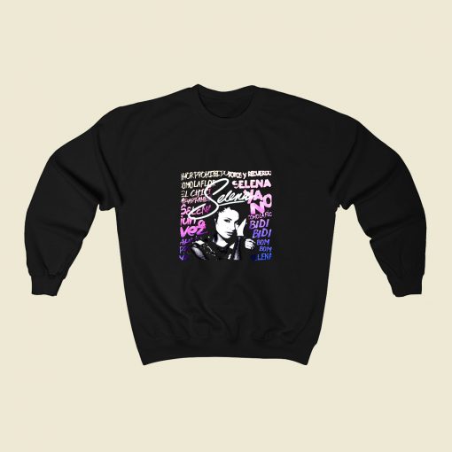 Selena Graffiti Songs 80s Sweatshirt Style