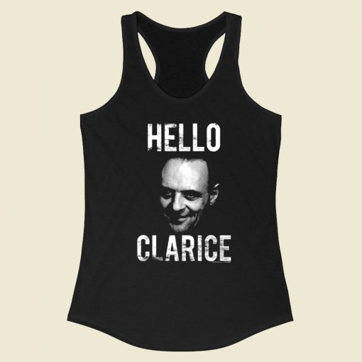 Silence Of The Lambs Hello Clarice Racerback Tank Top