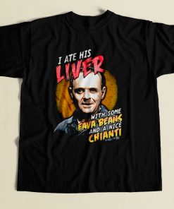 Silence Of The Lambs I His Ate Liver 80s Mens T Shirt