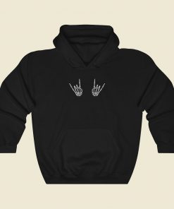 Skeleton Hand Rock Fashionable Hoodie