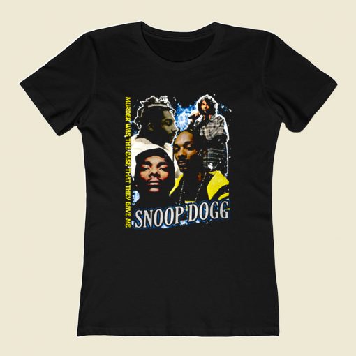 Snoop Dogg 90s Street Rapper 80s Womens T shirt