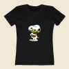 Snoopy Hugging Baby Yoda Star Wars 80s Womens T shirt