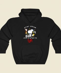 Snoopy Mask Stay Home And Listen To Korn Cool Hoodie Fashion