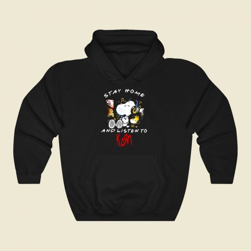 Snoopy Mask Stay Home And Listen To Korn Cool Hoodie Fashion