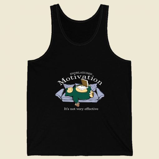 Snorlax Motivation Quote Retro Mens Tank Top