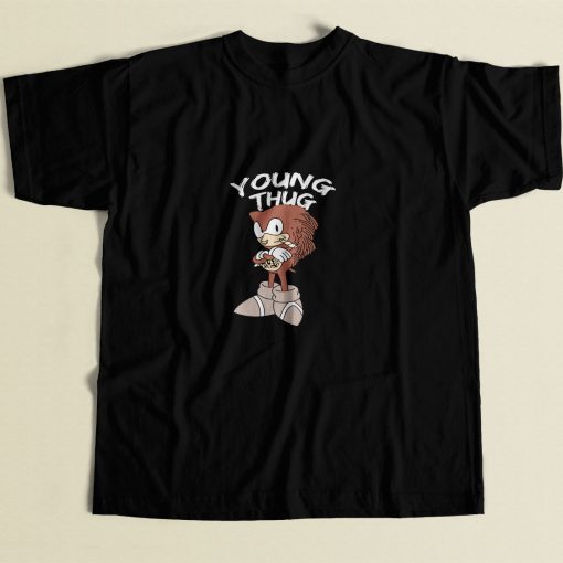 Sonic Young Thug Recorded 80s Mens T Shirt