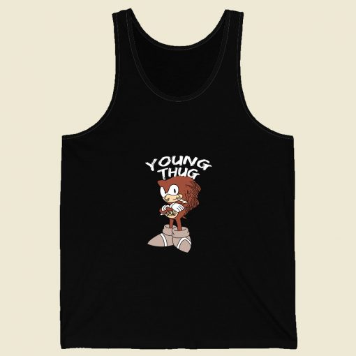 Sonic Young Thug Recorded Retro Mens Tank Top