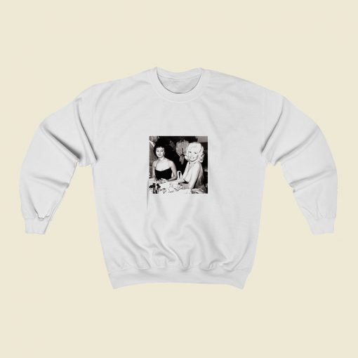 Sophia Loren Staring At Jayne Mansfields Boobs Sweatshirt Street Style