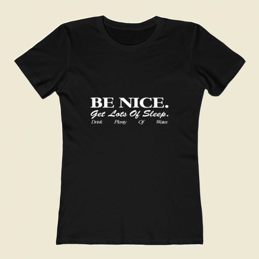 Sporty Rich Be Nice Get Lots Of Sleep 80s Womens T shirt