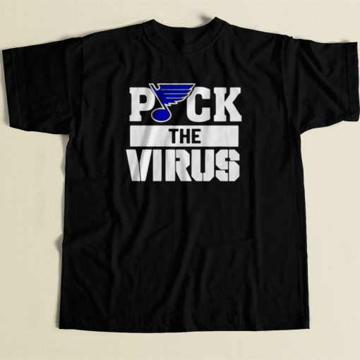 St. Louis Blues Puck The Virus 80s Mens T Shirt