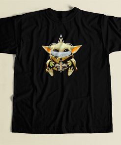 Star Wars Baby Yoda Face Mask Hug New Orleans 80s Mens T Shirt