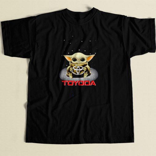 Star Wars Baby Yoda Hug Toyota 80s Mens T Shirt