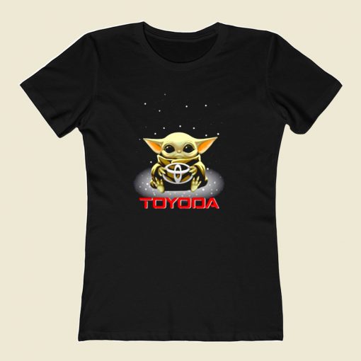 Star Wars Baby Yoda Hug Toyota 80s Womens T shirt