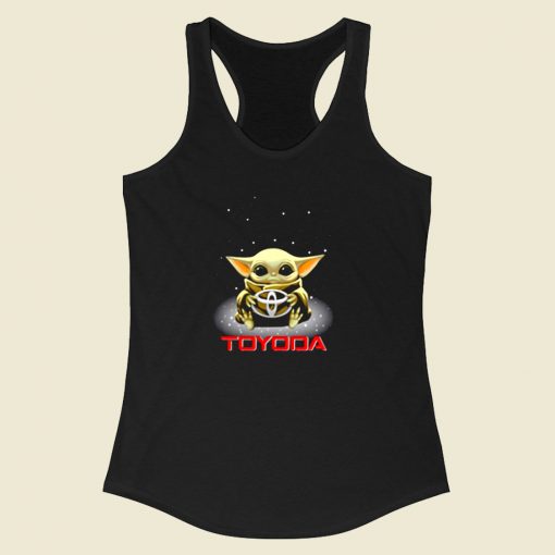 Star Wars Baby Yoda Hug Toyota Racerback Tank Top