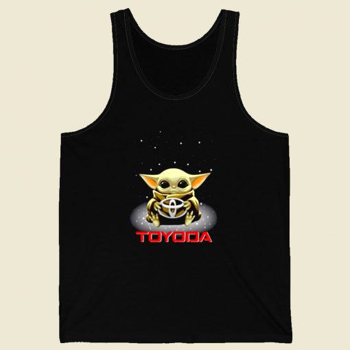 Star Wars Baby Yoda Hug Toyota Retro Mens Tank Top