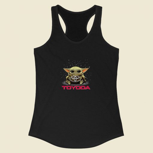 Star Wars Baby Yoda Hug Toyota Retro Racerback Tank Top