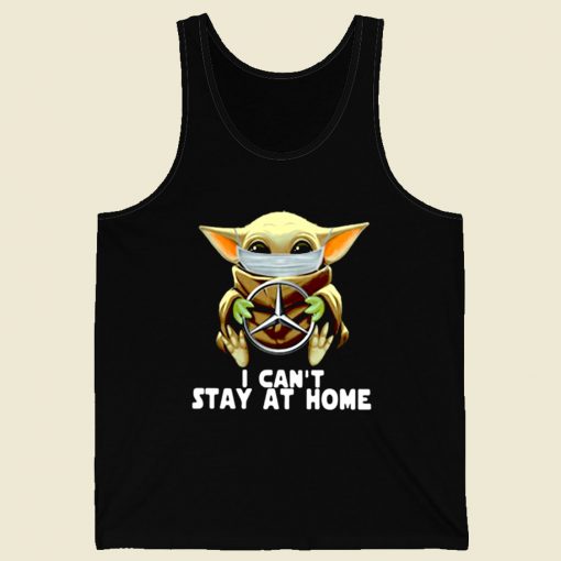 Star Wars Baby Yoda I Cant Stay At Home Retro Mens Tank Top