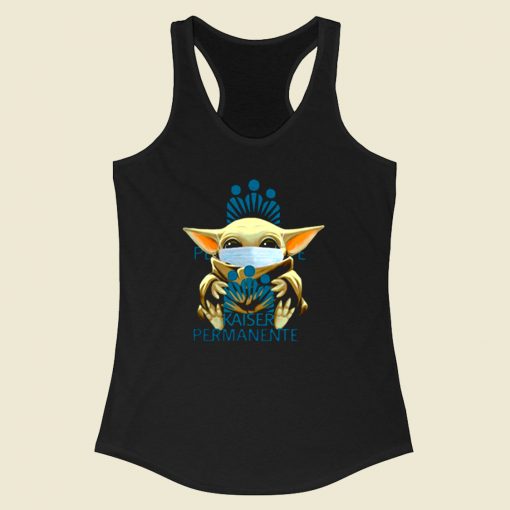 Star Wars Baby Yoda Mask Hug Kaiser Racerback Tank Top