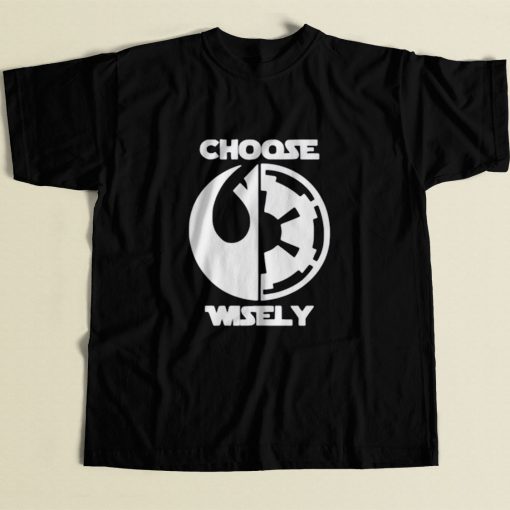 Star Wars Choose Wisely 80s Mens T Shirt