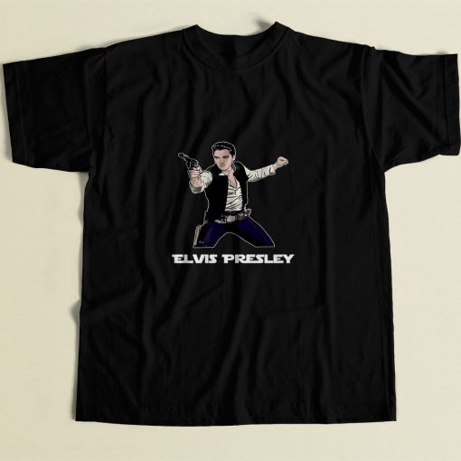 Star Wars Parody Han Elvis Solo 80s Mens T Shirt