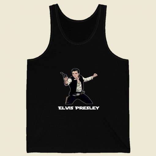 Star Wars Parody Han Elvis Solo Retro Mens Tank Top