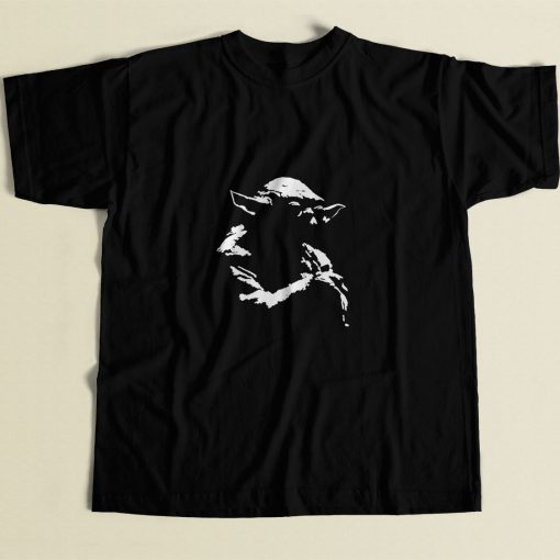 Star Wars Yoda Silhoutte 80s Mens T Shirt