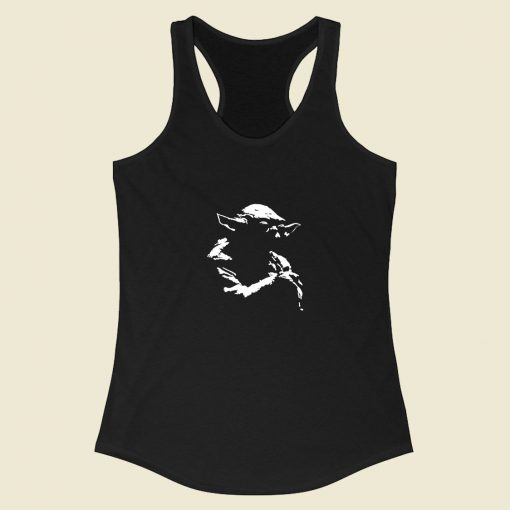 Star Wars Yoda Silhoutte Racerback Tank Top