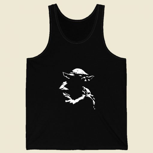 Star Wars Yoda Silhoutte Retro Mens Tank Top