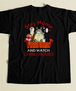 Stay Home And Watch Ghibli Movies 80s Mens T Shirt