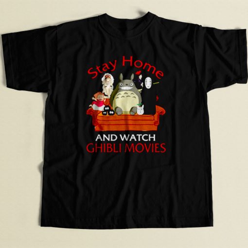 Stay Home And Watch Ghibli Movies 80s Mens T Shirt